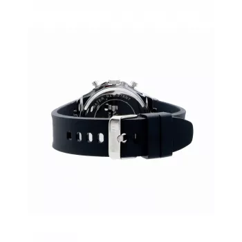 RADIANT RA651704 Herren Analog Quarz Uhr – 44mm Edelstahl Schwarzes Zifferblatt Silbernes Armband