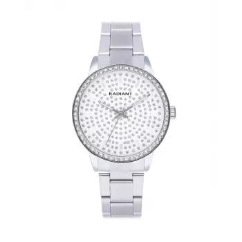 RADIANT Woman RA578201 38mm Silbernes Edelstahl-Mesh Armbanduhr Quarz