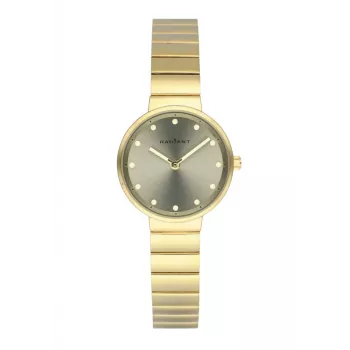 RADIANT Damenuhr RA521203 (28 mm) - Edelstahl-Mesh-Armband, weißes Zifferblatt