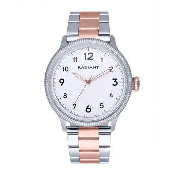RADIANT Damen-Quarz-Analoguhr RA627205 44mm Silber Edelstahl