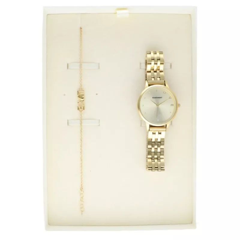Radiant Damen-Quarzuhr RA609202PT - 33mm Edelstahl-Analoguhr in Roségold