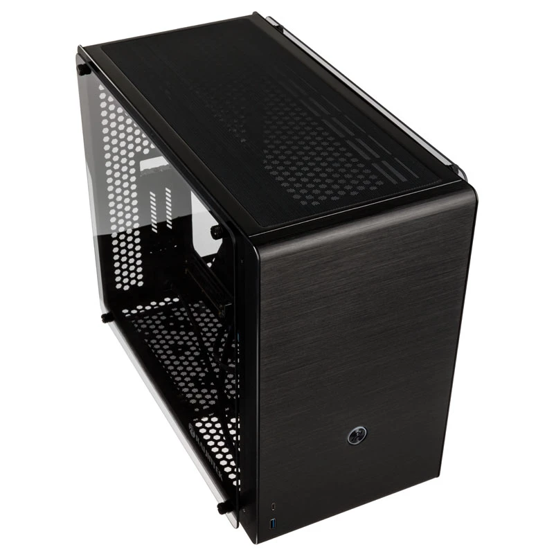Raijintek Ophion M Evo TGS Micro-ATX-Gehäuse, Tempered Glass - Schwarz