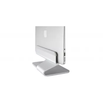 RAIN DESIGN mTower Vertikaler Laptop-Ständer - Silber eloxiertes Aluminium, platzsparende Desktop-Dockingstation für MacBook und Notebooks