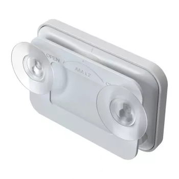 RAINPOINT BALDRTHERM B0549STH Badezimmer-Timer mit Temperatur- und Feuchtigkeitsmonitor, IP24 Spritzwasserschutz, Countdown/Count-up, LCD-Hintergrundbeleuchtung, Saugnapf/Ständer/Wandmontage