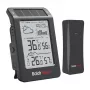 RAINPOINT BALDRTHERM B0596WT2H2P-V1 Solarbetriebene Wetterstation mit kabellosem Außensensor, Schwarz
