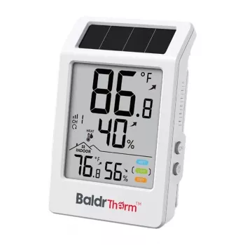 RAINPOINT BALDRTHERM B0707 Solarbetriebenes Thermo-Hygrometer mit Außensensor