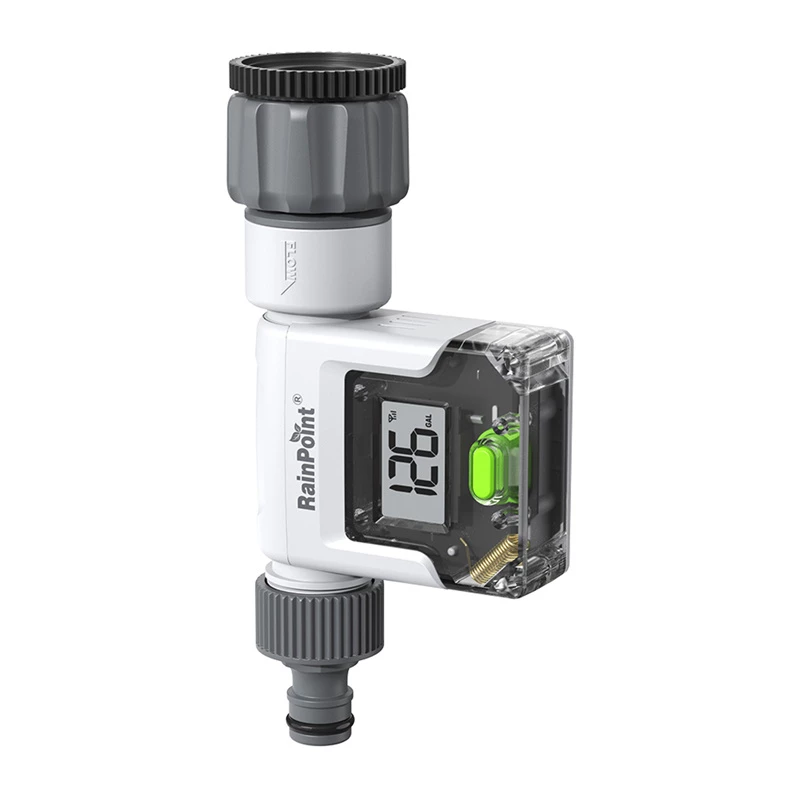 RainPoint Digitaler Wasser-Durchflussmesser mit großem LCD-Display, G3/4 inch-Gewinde, IPX6