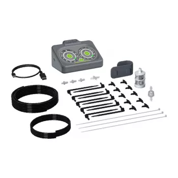 RainPoint IK149 Bewässerungsset für Topfpflanzen - Automatisches Tropfbewässerungssystem für 10 Töpfe, USB-/Batteriebetrieb, LCD-Display