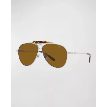 RALPH LAUREN MAN RL70789001336 Sonnenbrille Matt Schwarz Grau Verlauf 61/18/137 mm