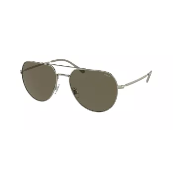 RALPH LAUREN PH3139-9429-3 Herren-Sonnenbrille Schwarzer Propionat-Rahmen Graues Polycarbonat-Glas 57mm