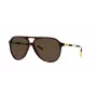Ralph Lauren PH4173-500373 Herren-Sonnenbrille, rechteckig, Havanna, braune Gläser, 59/14/140 mm