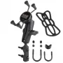 RAM MOUNTS Motorrad-Lenker X-Grip Handyhalterung mit U-Bügel-Basis (RAM-B-174-UN7)
