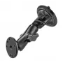 RAM Mounts Saugnapfhalterung mit AMPS-Adapter – B-Kugel (1 Zoll), Diamant-Grundplatte, Mittlerer Arm, Runde Grundplatte (RAM-B-166-202U)