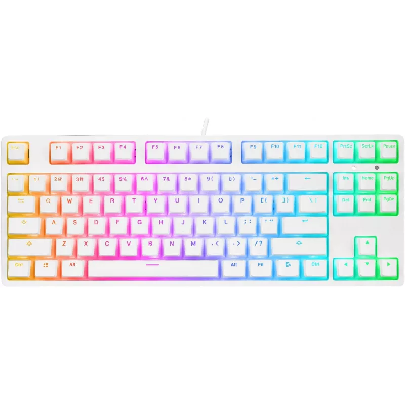 Rampage Ghost TKL Mechanical Keyboard Huano Red Switch White