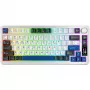 Rampage Quell Pro Mechanisches Wireless 75% Keyboard mit TFT-Display, Gasket Mount, Hot-Swap, 2.4G + BT, Weiß