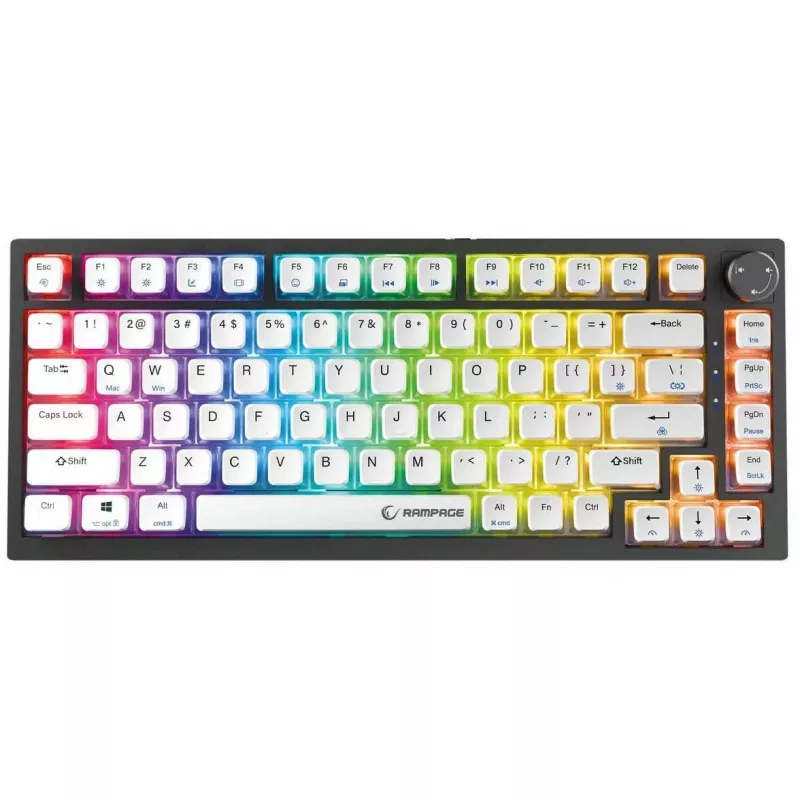 Rampage Zenith Pro 8000Hz Kabelgebundene Gaming-Tastatur, Hall-Effekt, RGB, Gateron KS-20, Schwarz