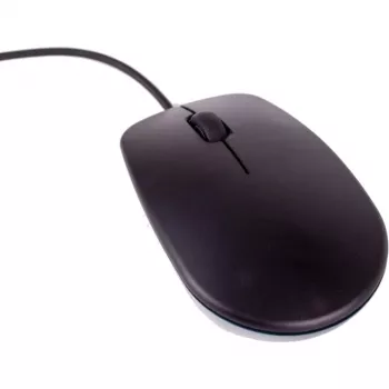 Raspberry Pi Offizielle Maus (Schwarz/Grau) - Beidhändige kabelgebundene optische USB-Maus, 1000 DPI, 3 Tasten, Scrollrad, Plug & Play für Raspberry Pi, PC, Mac