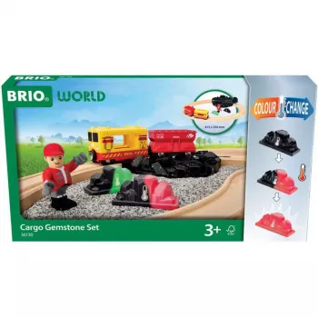 RAVENSBURGER BRIO World Güterzug-Set mit farbwechselnden Lichtern