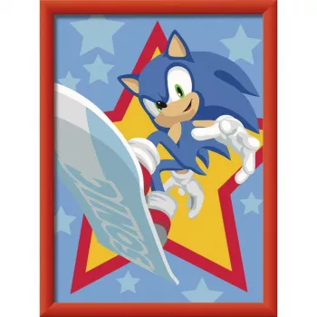 Ravensburger CreArt - Rasender Sonic Malen nach Zahlen Set
