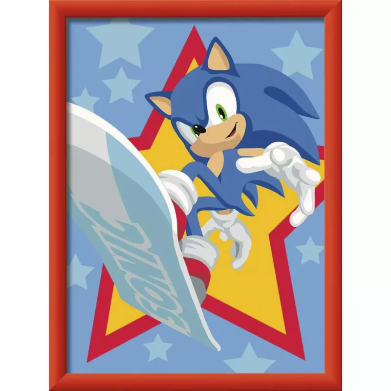 Ravensburger CreArt - Rasender Sonic Malen nach Zahlen Set