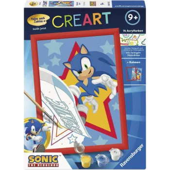 Ravensburger CreArt - Rasender Sonic Malen nach Zahlen Set