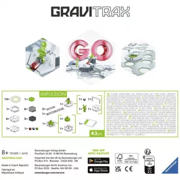 Ravensburger GraviTrax GO Impulsion Murmelbahn Erweiterungsset (25 Teile)