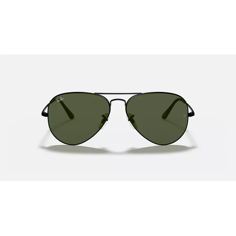 Ray-Ban Aviator Metal II RB3689 Sonnenbrille Gold Grün Polarisiert 55mm
