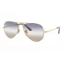 Ray-Ban Aviator Metal II Sonnenbrille RB3689 Gold Gestell Braun Verlauf Glas 62mm