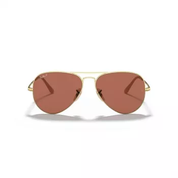 Ray-Ban Aviator Metal II Sonnenbrille RB3689 Gold Light Blue Gradient 58mm Unisex