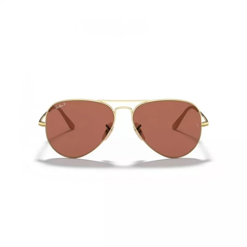 Ray-Ban Aviator Metal II Sonnenbrille RB3689 Gold Light Blue Gradient 58mm Unisex