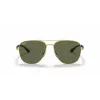 Ray-Ban Frank Sonnenbrille RB3683 Gold Metall Grün G-15 56mm Unisex