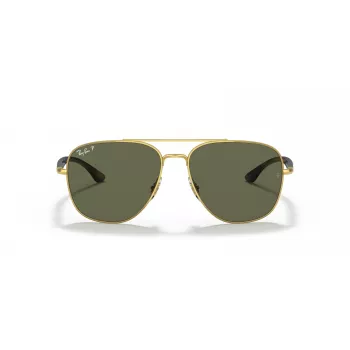 Ray-Ban Frank Sonnenbrille RB3683 Gold Metall Grün G-15 56mm Unisex