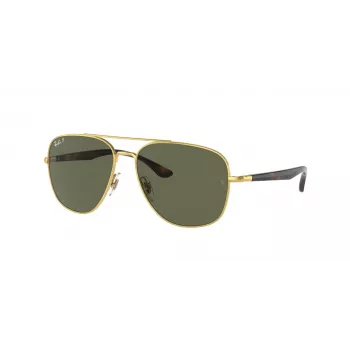 Ray-Ban Frank Sonnenbrille RB3683 Gold Metall Grün G-15 56mm Unisex