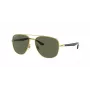 Ray-Ban Frank Sonnenbrille RB3683 Gold Metall Grün G-15 56mm Unisex