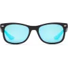 Ray-Ban Junior RJ9052S100S55 Sonnenbrille - Glänzend schwarzer Rahmen, hellblaue Spiegelgläser, 48 mm