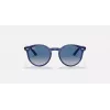 Ray-Ban Junior RJ9064S447062 Kinder-Sonnenbrille, Transparenter Blauer Rahmen, Graue Verlaufsgläser, 44 mm