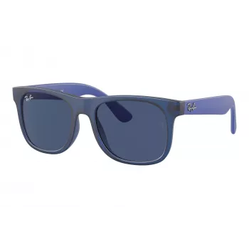 Ray-Ban Junior RJ9069S706080 Kinder-Sonnenbrille Phantos Transparent Blau Grau Classic 48mm