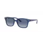 Ray-Ban Junior RJ9071S70624L Kinder-Sonnenbrille Transparenter Blauer Rahmen Blaue Verlauf Dunkelblaue Gläser 48mm