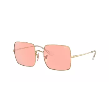 Ray-Ban RB1971 Square 1971 Classic Sonnenbrille Gold Pink-Brown Gradient 54mm