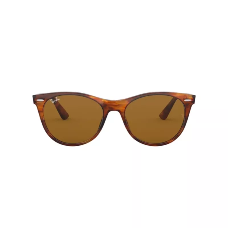 Ray-Ban RB2185 Wayfarer II Sonnenbrille Gestreiftes Havanna Braun Verlauf 52mm