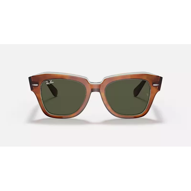 Ray-Ban RB2186 State Street Sonnenbrille Havana Brown Gradient 49mm