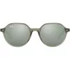 Ray-Ban RB2195 Hawkeye Sonnenbrille Transparent Grau Hellblau/Violett Verlauf 51mm