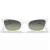 Ray-Ban RB2299975BH52 Lady Burbank Sonnenbrille, Damen, Acetatrahmen, gestreift braun, eckig, Verlaufsgläser, 52/21/145 mm