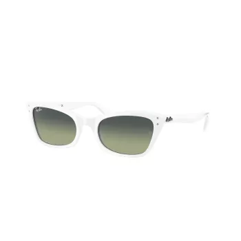 Ray-Ban RB2299975BH52 Lady Burbank Sonnenbrille, Damen, Acetatrahmen, gestreift braun, eckig, Verlaufsgläser, 52/21/145 mm