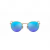 Ray-Ban RB3447 Round Metal Sonnenbrille Gold/Orange Flash 50mm