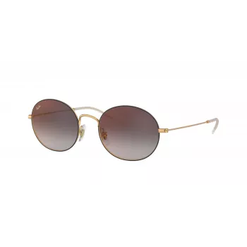 Ray-Ban RB3594-9114U0 Hexagonale Sonnenbrille Unisex 53/20/145 mm Gold Gestell Hellbraun Verlaufsglas