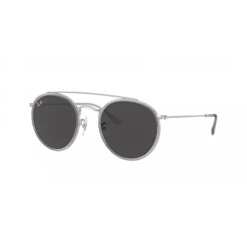 Ray-Ban RB3647N 9211B1 Unisex Runde Sonnenbrille Gold Rahmen Blau Verlaufsglas 51mm