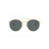 Ray-Ban RB3647N Round Double Bridge Sonnenbrille Kupferrahmen Hellblau Verlaufsgläser 51mm