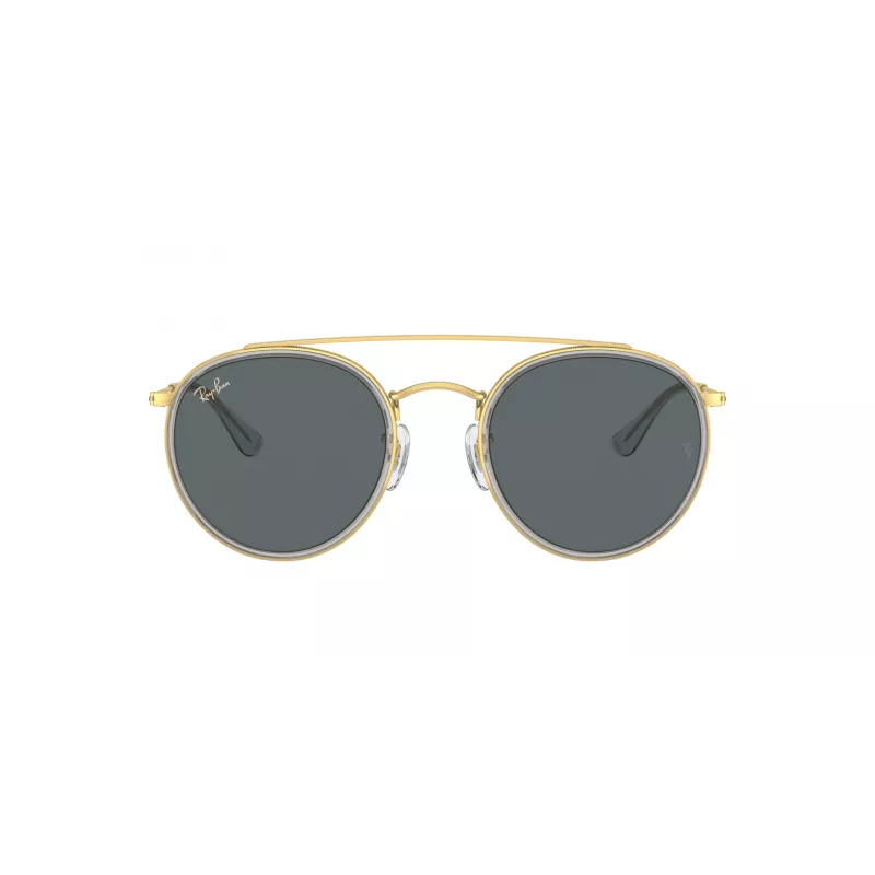 Ray-Ban RB3647N Round Double Bridge Sonnenbrille Kupferrahmen Hellblau Verlaufsgläser 51mm