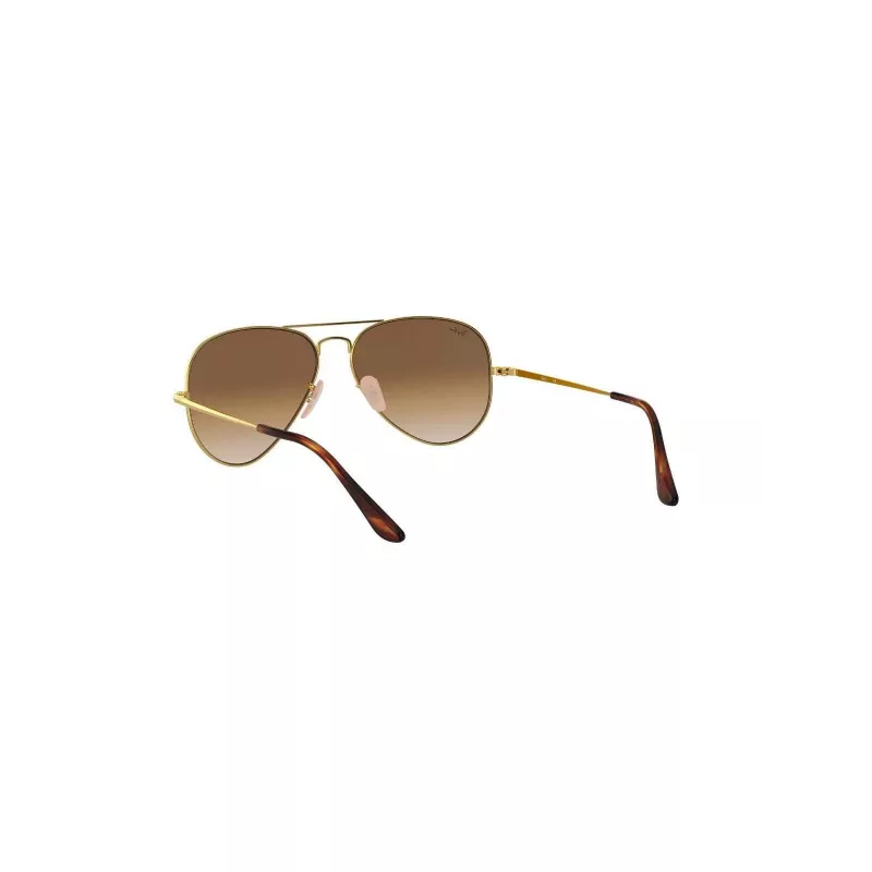 Ray-Ban RB3689 Aviator Sonnenbrille Goldener Rahmen Braune Verlaufsgläser 58/14/140 mm